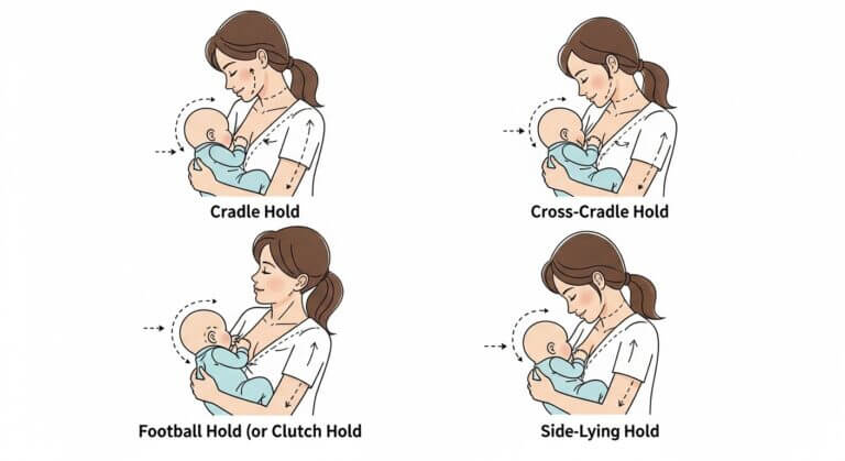 6 طرق للرضاعة