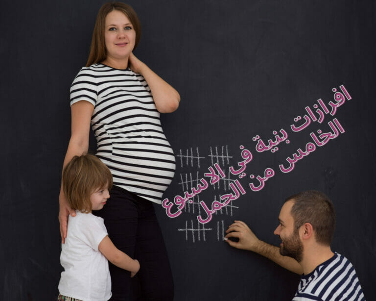 افرازات بنية في الاسبوع الخامس من الحمل